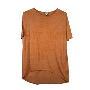 LuLaRoe Womens XS Orange Heathered High-Low T-Shirt